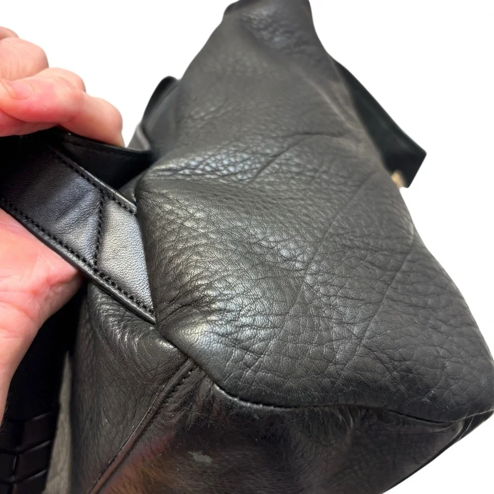 Cole Haan black leather backpack